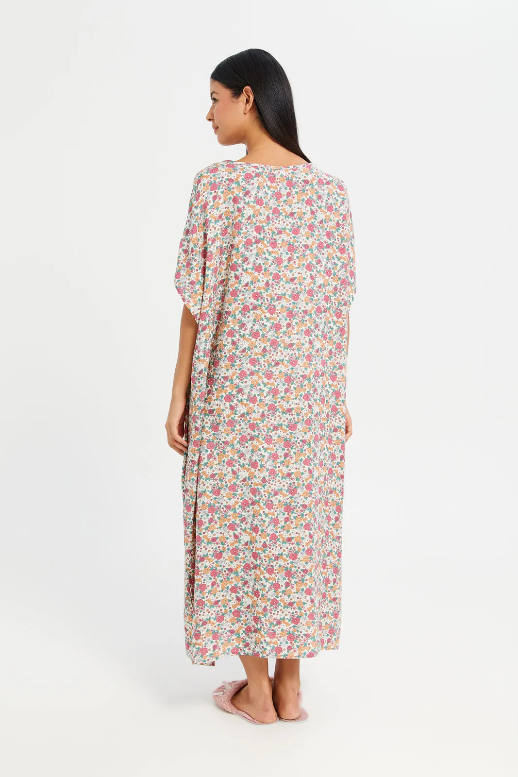 Women Assorted With Floral Print Nightgown