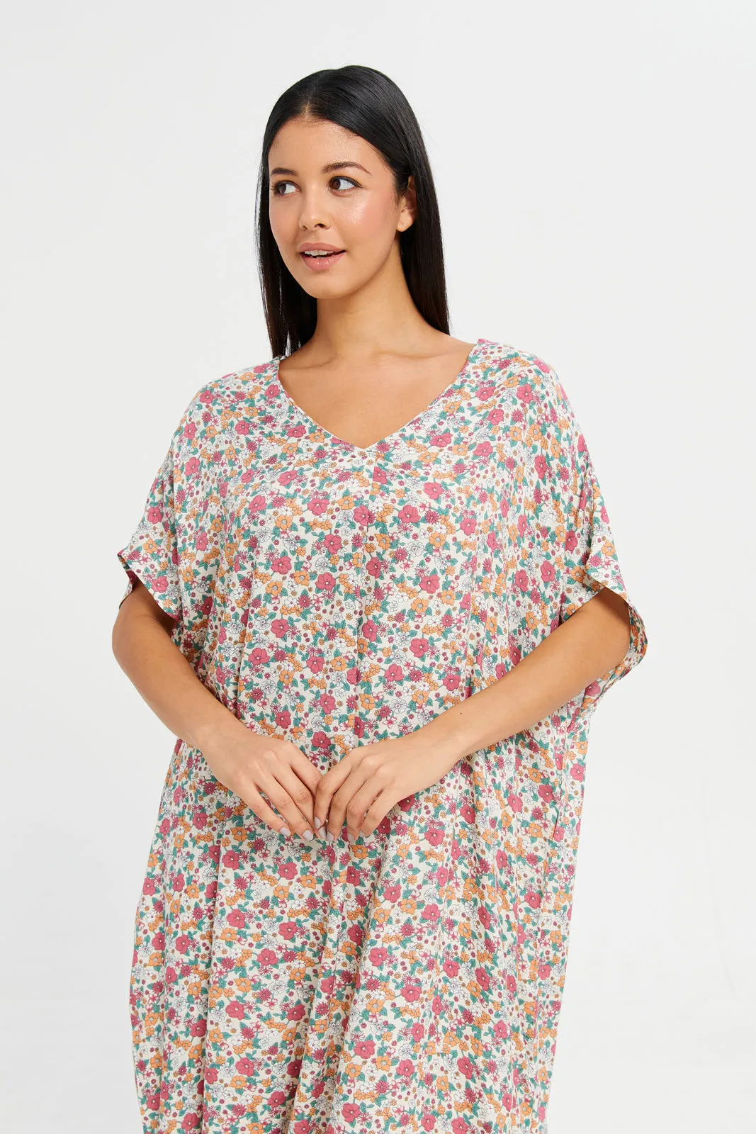 Women Assorted With Floral Print Nightgown