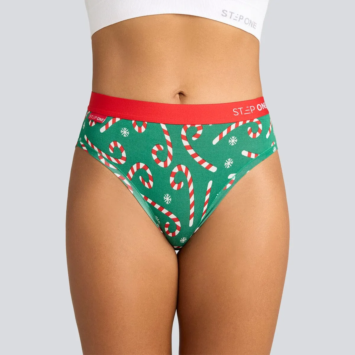 Women's Bikini Brief - Candy Canes